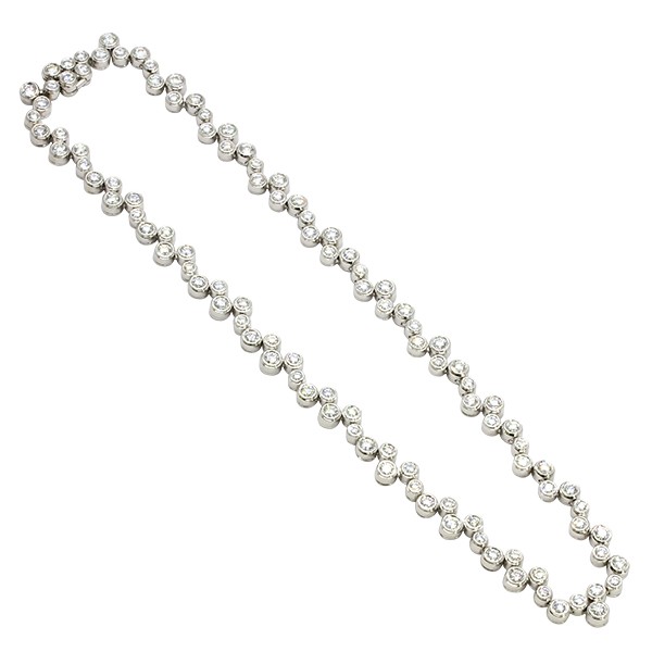 Tiffany & Co. Platinum Diamond Bubble Necklace